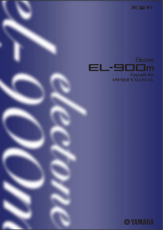 Yamaha Electone EL900M Manual - Music Store Kenya